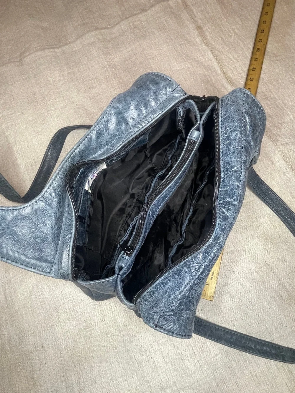 Classic Teal Leather Hobo Shoulder Bag